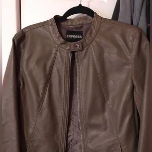 Women express leather jacket